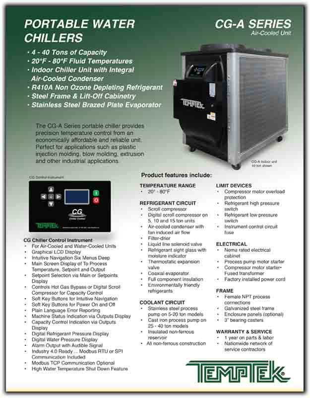 Portable Chillers : Temptek : CG Series